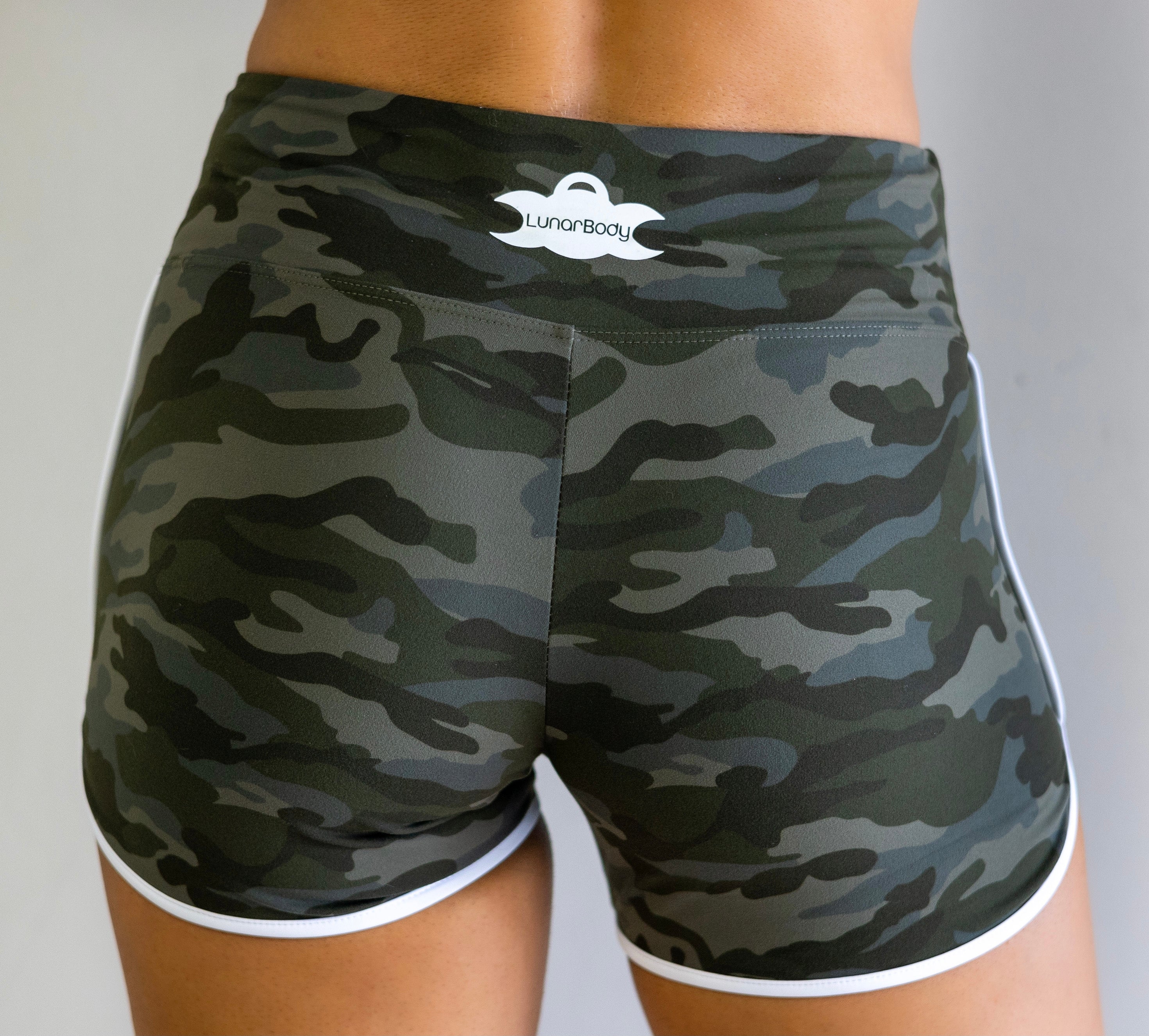 Varsity Shorts- Camo Green