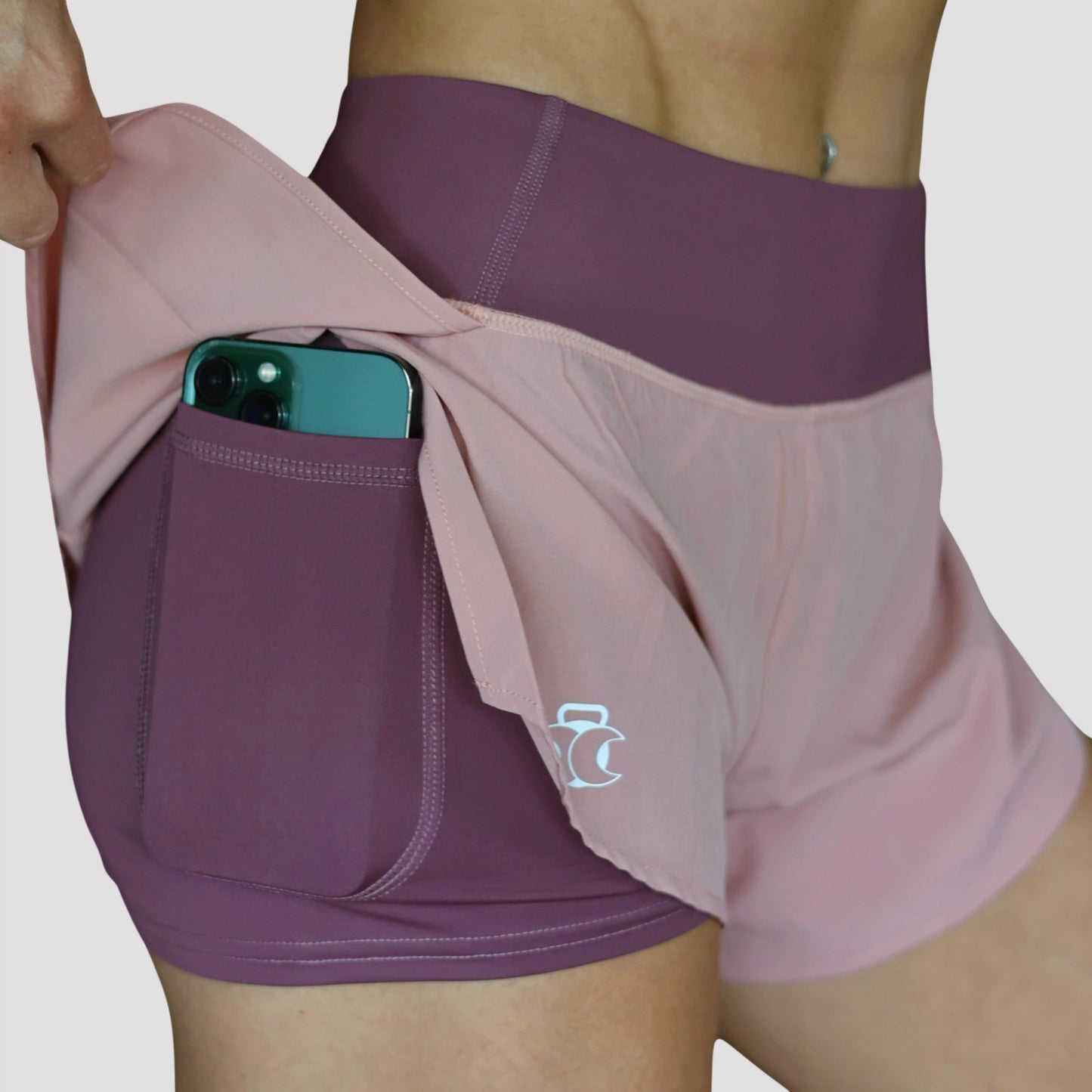 Flex 2-in-1 Shorts, Plum Rose