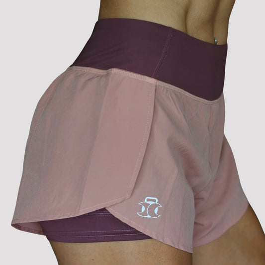 Flex 2-in-1 Shorts, Plum Rose