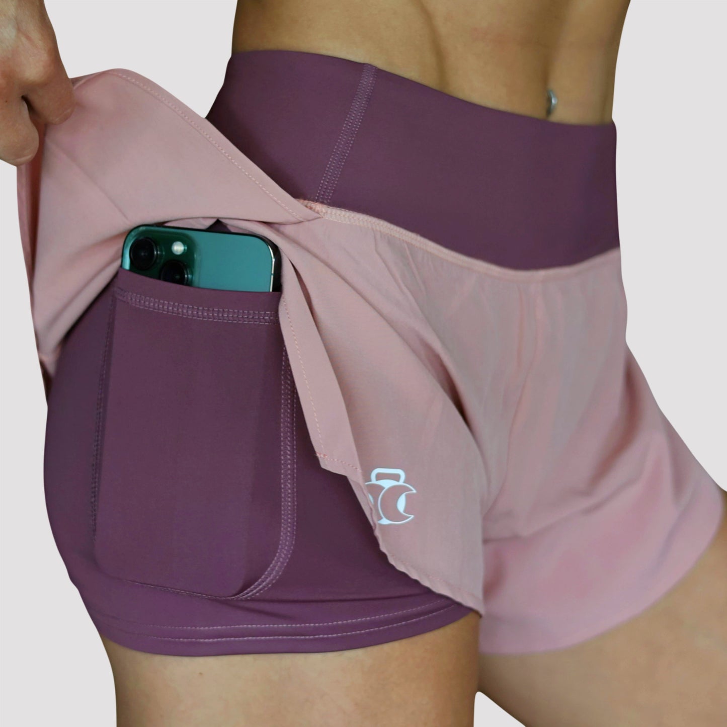 Flex 2-in-1 Shorts, Plum Rose
