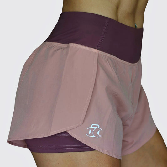 Flex 2-in-1 Shorts, Plum Rose