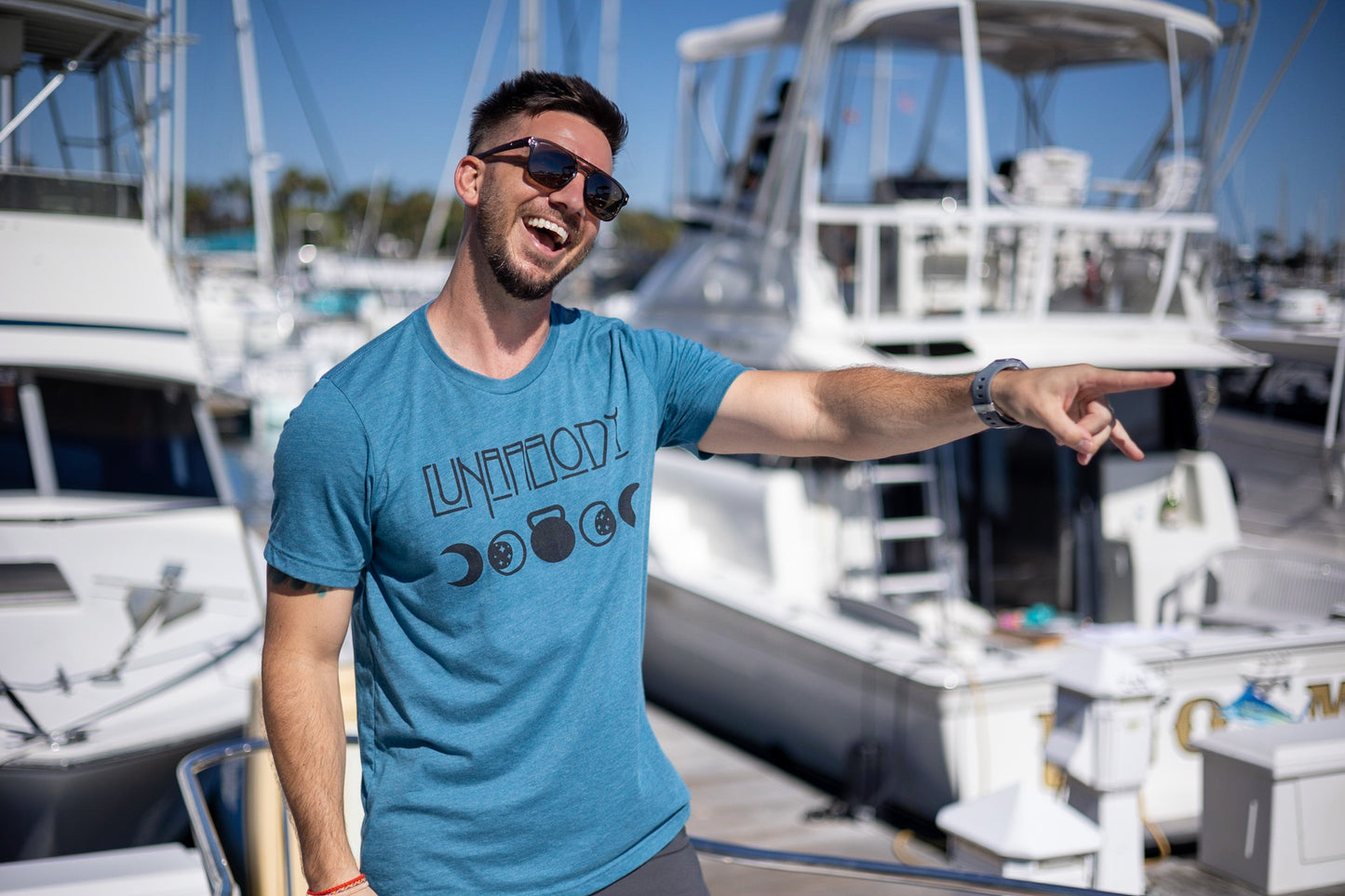 Unisex LunarBody Moon T-Shirt- Deep Teal