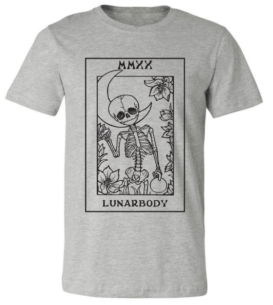 Unisex LunarBody Tarot T-Shirt- Grey